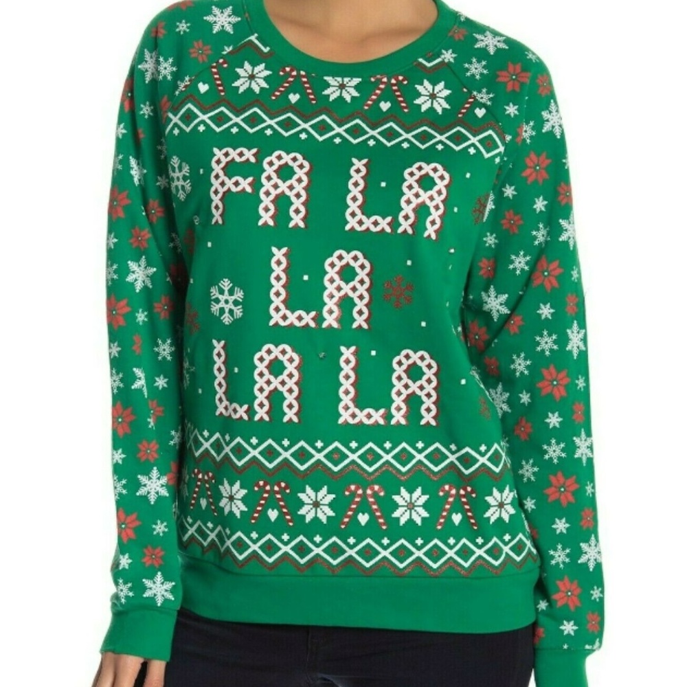 Fa La La Light Up Green Ugly Christmas Sweater